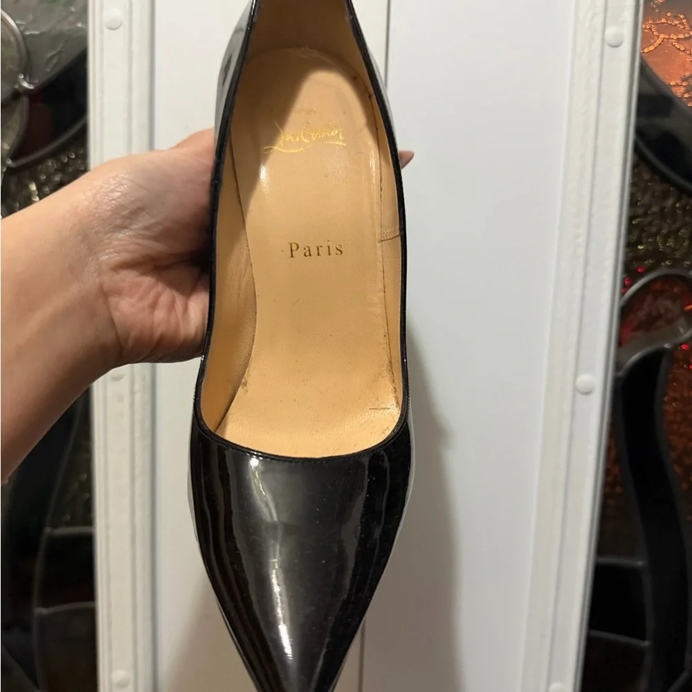 Christian Louboutin Black and Red Heels - Picture 2 of 4